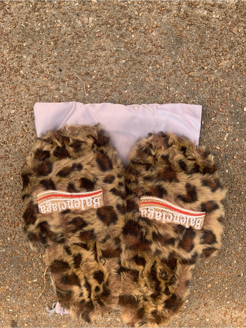 Balenciaga Leopard Fur Jogger Bottoms - Brown